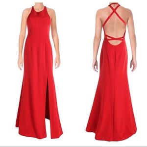 Bariano Halter Special Occasion Evening Dress